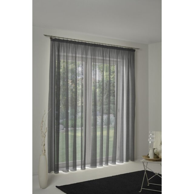 Peck Slot Top Semi Sheer Single Curtain