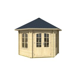 Lasita 11.5 x 10 Ft. Pavilion Log Cabin With Tempered Double Glazing (44mm)