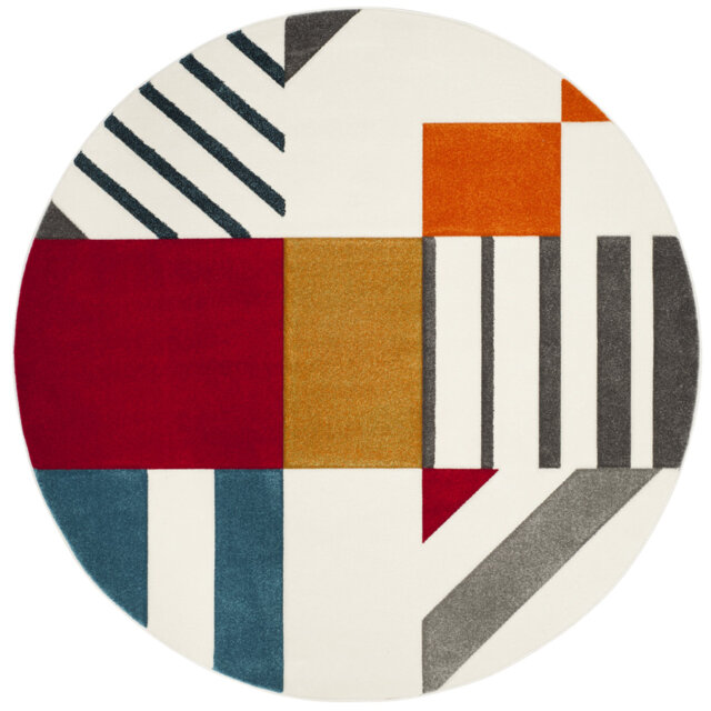 Vakhdank Ivory/Yellow/Peacock Blue Rug