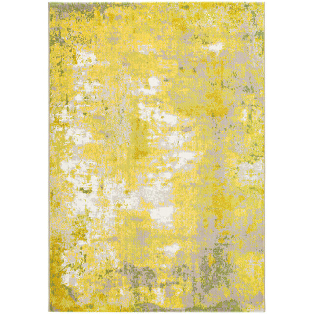 Fredela City Power Loom Yellow/Grey Rug