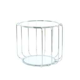 Kira Glass Top Frame End Table