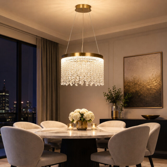 1 - Light Crystal LED Chandelier