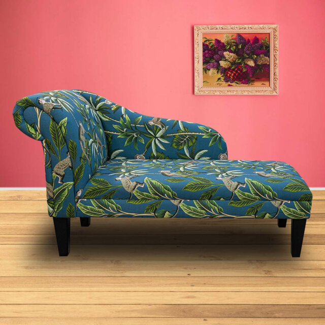 Teal Monkey Chaise Longue