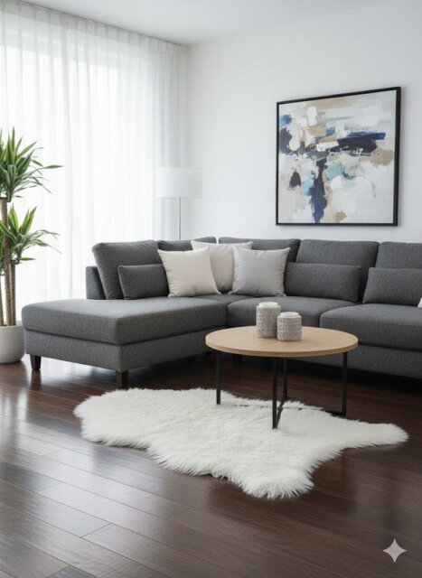 Luxury Faux Rabbit Fur Rug With Suede Backing Area Rug Plush Soft Accent Rug White 60x90cm