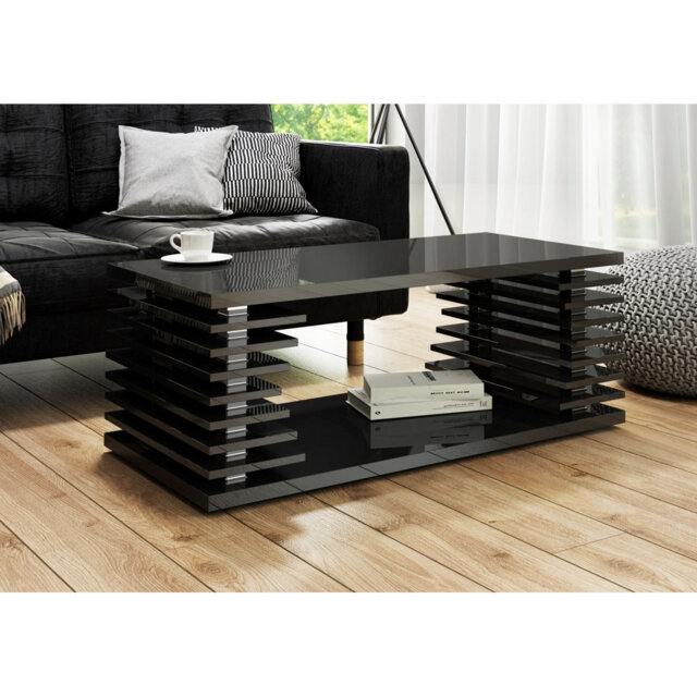 Lorenzo Floor Shelf Coffee Table with Storage