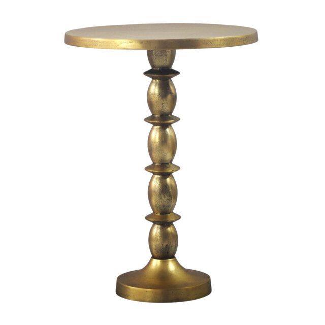 Silver Raw Finish Aluminium Side Table