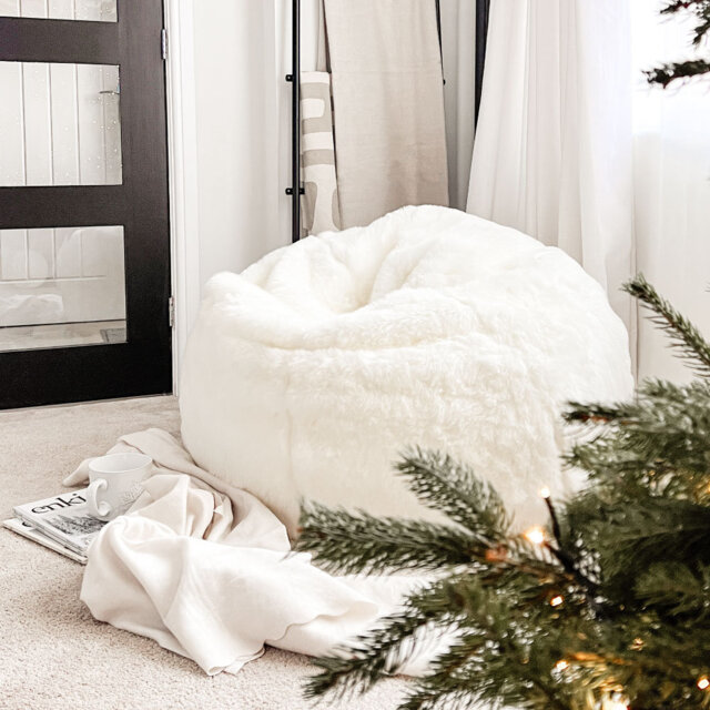 rucomfy Large Faux Fur Beanbag