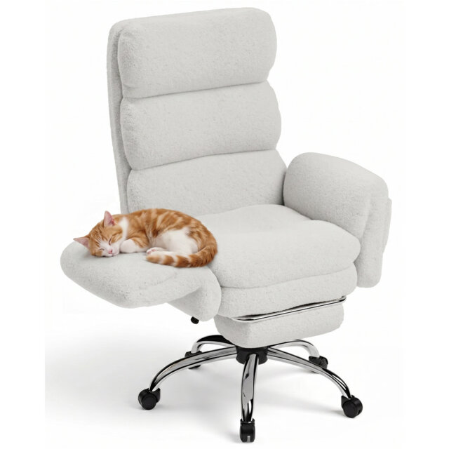 Ergonomic Office Chair, Big and Tall High Back Computer Executive Desk Chair with Foot Rest, Adjustable Headrest, Storage Flip-Up Armrests, Wide Seat
