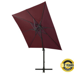 Jazlynn 2.5m Square Cantilever Parasol with Lights