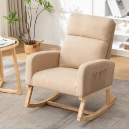 Rocking Chair For Living Room with Solid Wood Leg