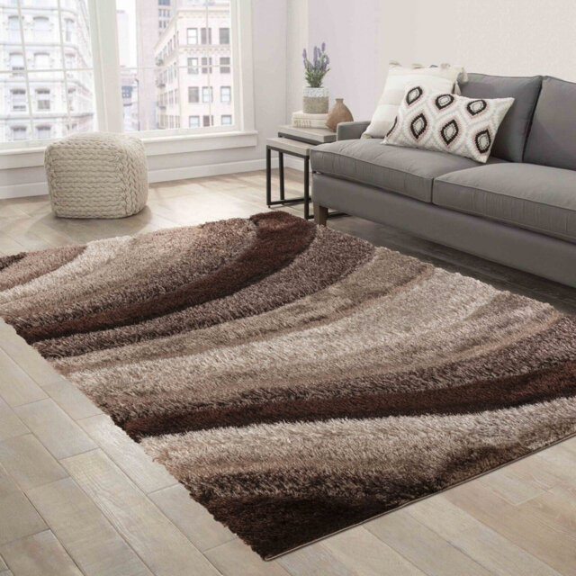 Boise Shaggy Brown/Beige Indoor/Outdoor Rug