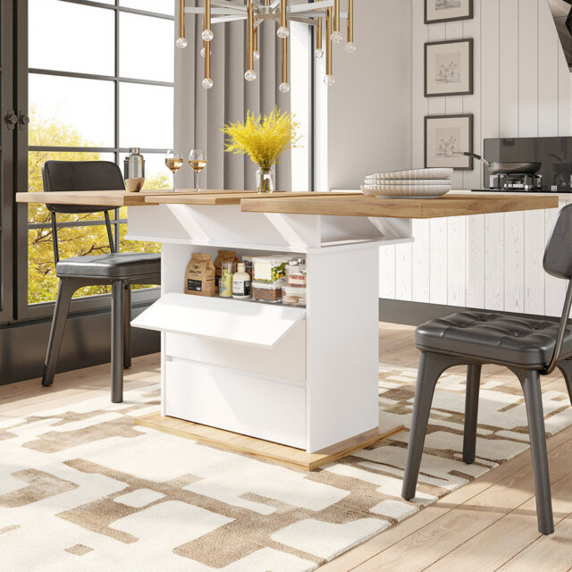 Extendable Dining Table With Storage Levels