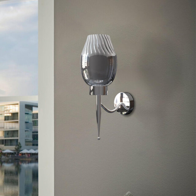 Modern Glass Wall Sconce - Stylish E27 Indoor Lighting For Bedroom, Living Room & Hallway