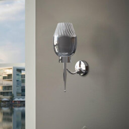 Aletris Glass LED Armed Sconce