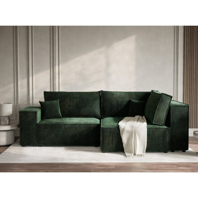 4 Seater Chenille Reclining Corner Sofa with Storage