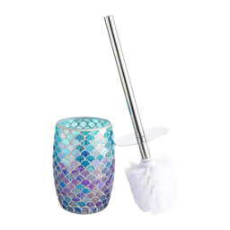 Blue Toilet Bowl Brush And Holder Set,Durability And Long-Lasting,Blue