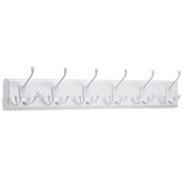 Bamboo / Rattan Wall Mounted Required 6 - Hook Wall Mounted Coat Rack