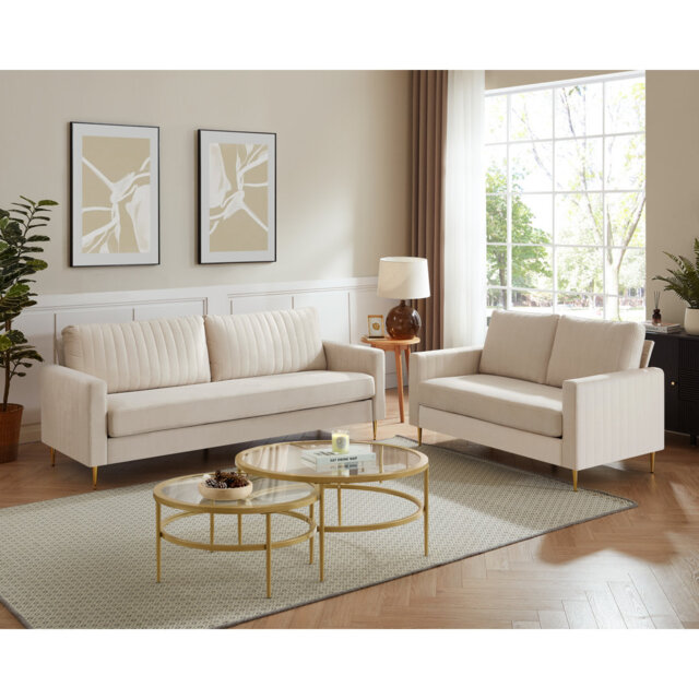 Maricopa 2 - Piece Velvet Living Room Set