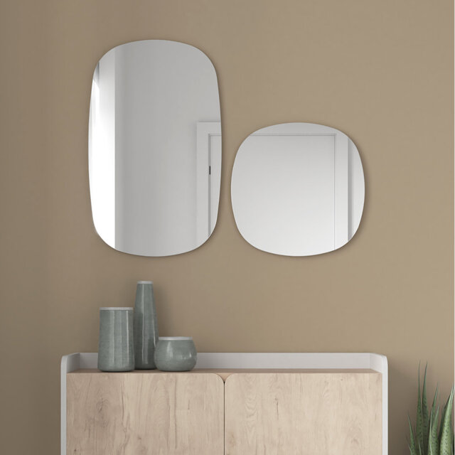 Brunsville Wood Flat Wall Mirror