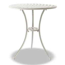 OSHOWA Garden & Patio White Cast Aluminium Bistro Table