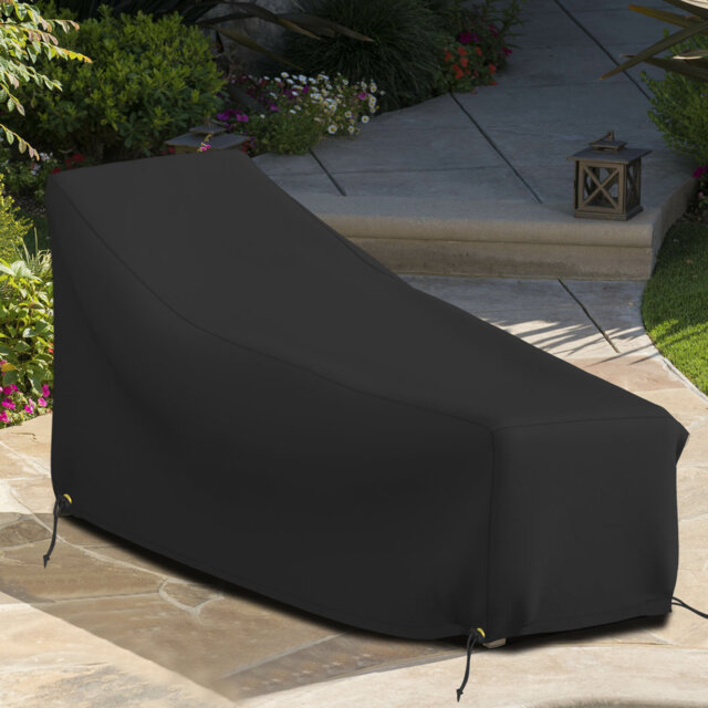 Heavy-Duty Waterproof Patio Chaise Louange Cover, Outdoor Durable & UV-Resistant Beach Lounger Cover