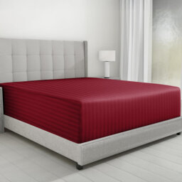 Microfiber Striped Fitted Sheet