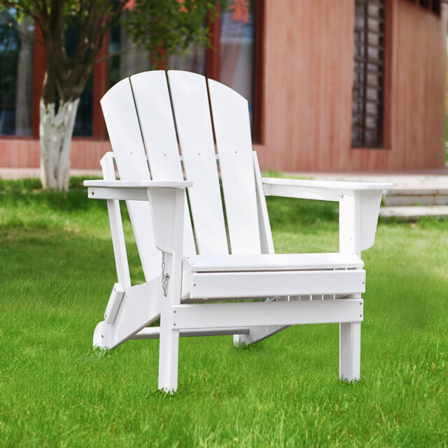 All-Weather Outdoor Lounge Chair Foldable Adirondack Chair