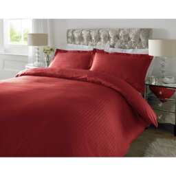 Satin Striped Duvet Cover Set with Pillowcases Included