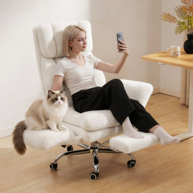 Desk Office Chair, Big and Tall Ergonomic Office Chair, 200KG Adjustable High Back Computer Chair, Executive Swivel Chair with Footrest and Lumbar Sup