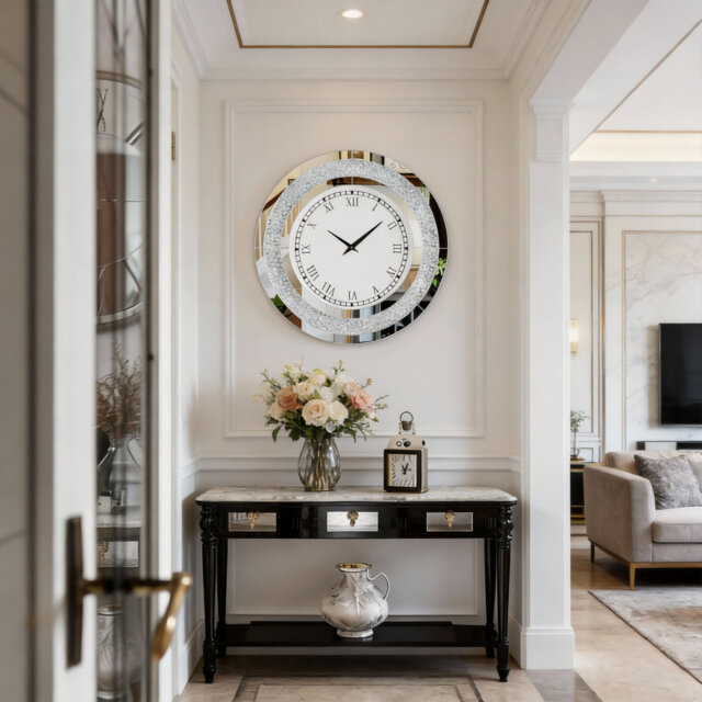 Glass Wall Clock