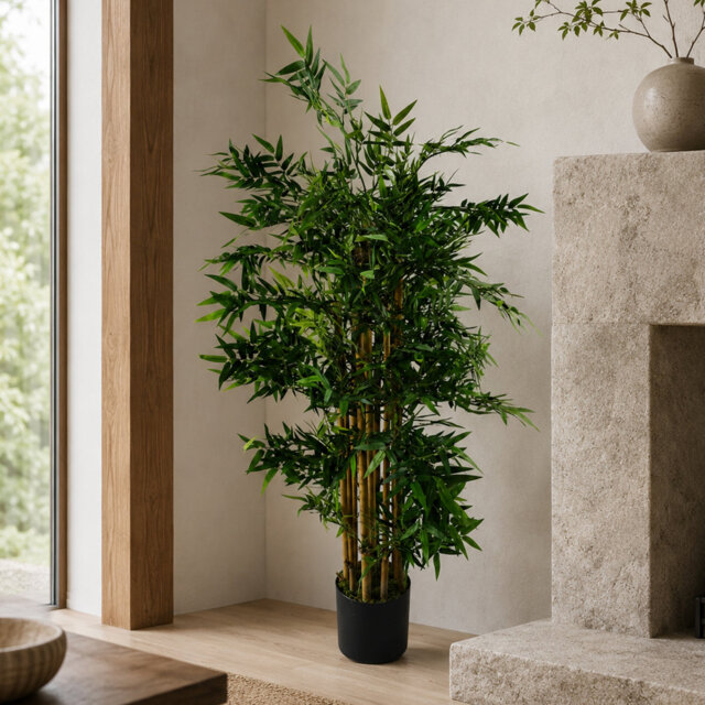 Faux Bamboo Tree in Pot Liner