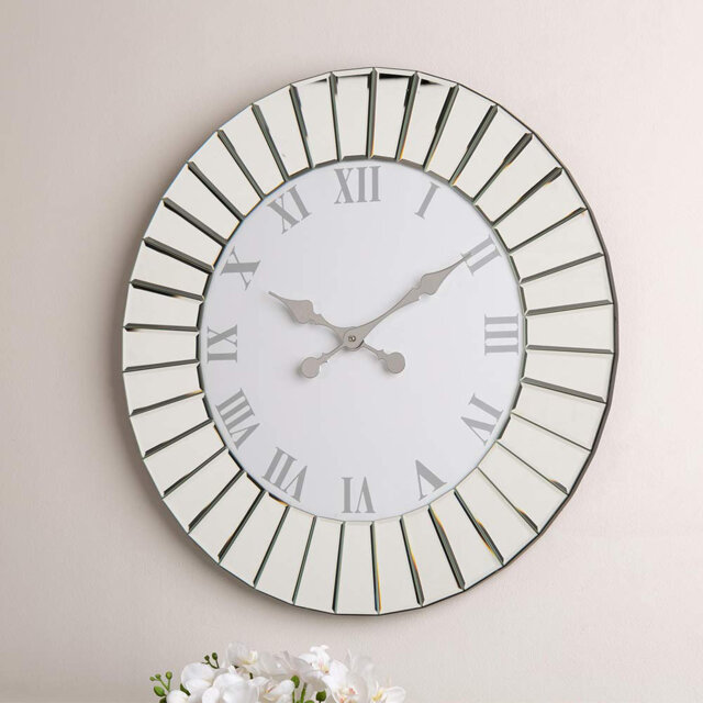 Battiste Mirror Wall Clock for Living Room Decor, Modern Wall Clock for Bedroom