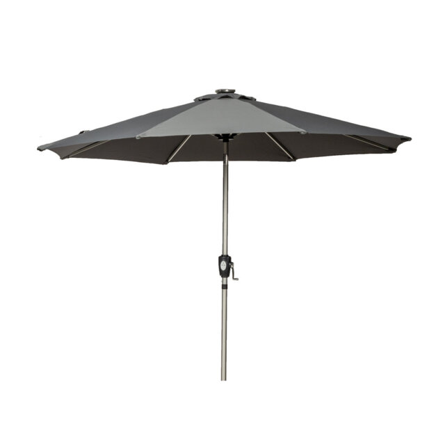 Sahara Crank and Tilt Parasol Brushed Aluminium Pole This parasol is made using Polyester Fabric which has a Weather-Proof Coating & UPF Sun Protectio