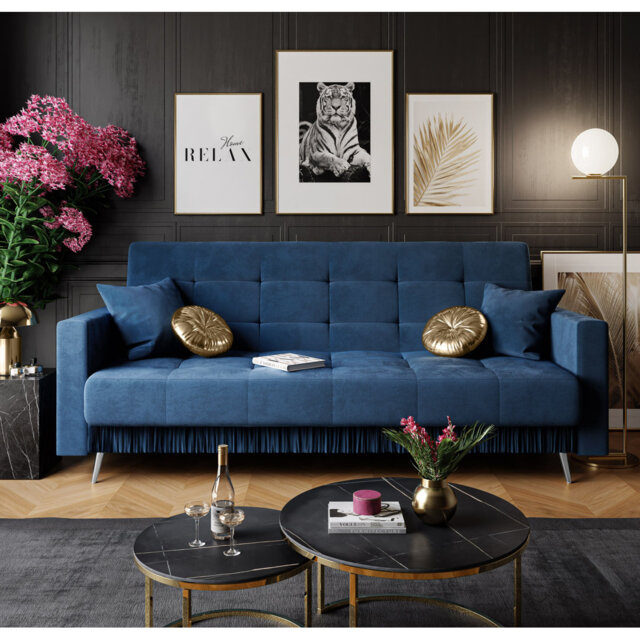 Sellman 3 Seater Velvet Sofa