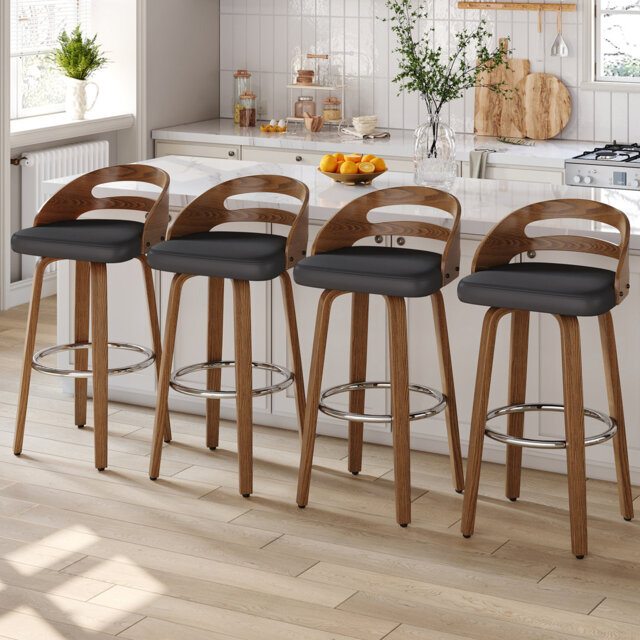 Mahtab Modern Upholstered Swivel Counter & Bar Stools