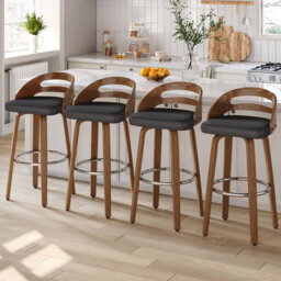 Mahtab Modern Upholstered Swivel Counter & Bar Stools