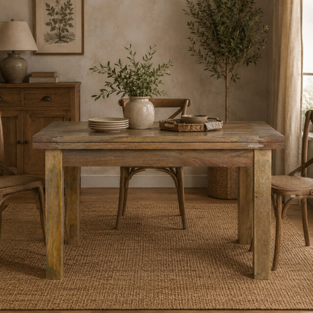 Adcox Solid Wood Dining Table