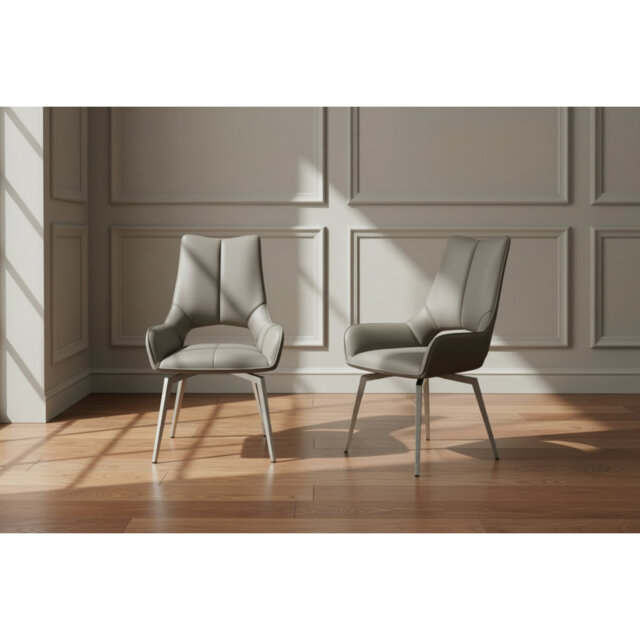 Chosposi Upholstered Swivel Dining Chair