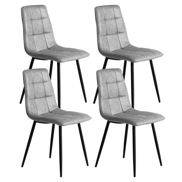 44 cm H Tufted Stackable Accent in Grey