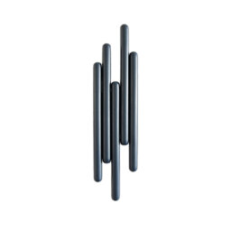 Aluminium Wall 3 - Hook Wall Mounted Coat Rack