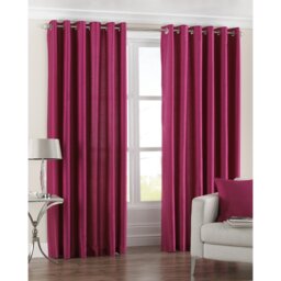 Polyester Semi Sheer Grommet/Eyelet Curtain Pair