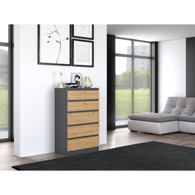 Tonya 5 Drawer 70cm Chest of Drawers