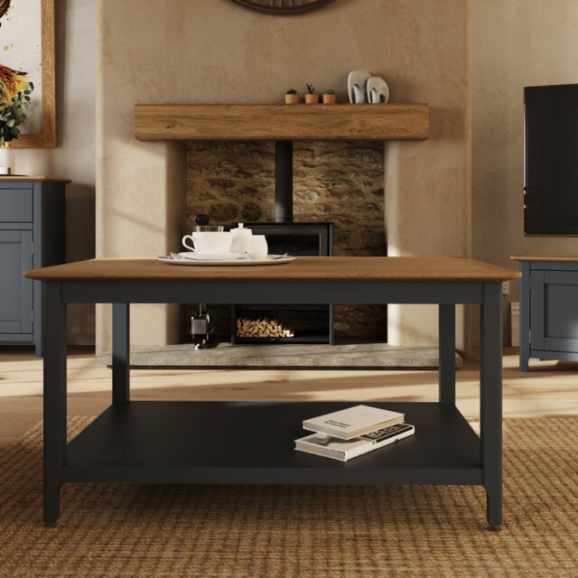 Daris Coffee Table With Storage Shelf.