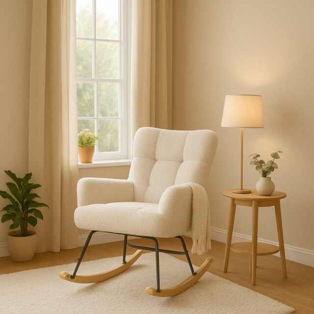 Modern Rocking Chair Cozy and Stylish Armchair for Living Room, Nursery, or Bedroom