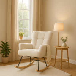 Modern Rocking Chair Cozy and Stylish Armchair for Living Room, Nursery, or Bedroom