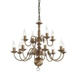 Frontenac 12 - Light Candle Style Chandelier