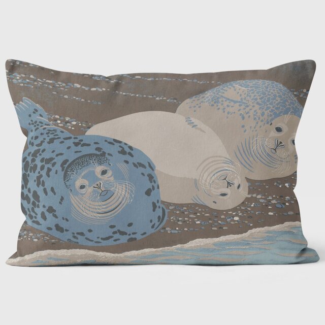 Temple, Bishop and Bean - Three Blakeney Point Seals Cushion with Filling