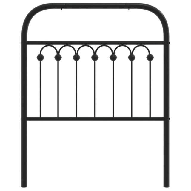 Vidaxl Metal Replace Headboard Black 180 Cm