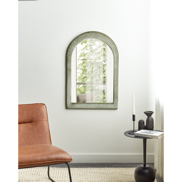 Cacilda Fabric Arch Wall Mirror
