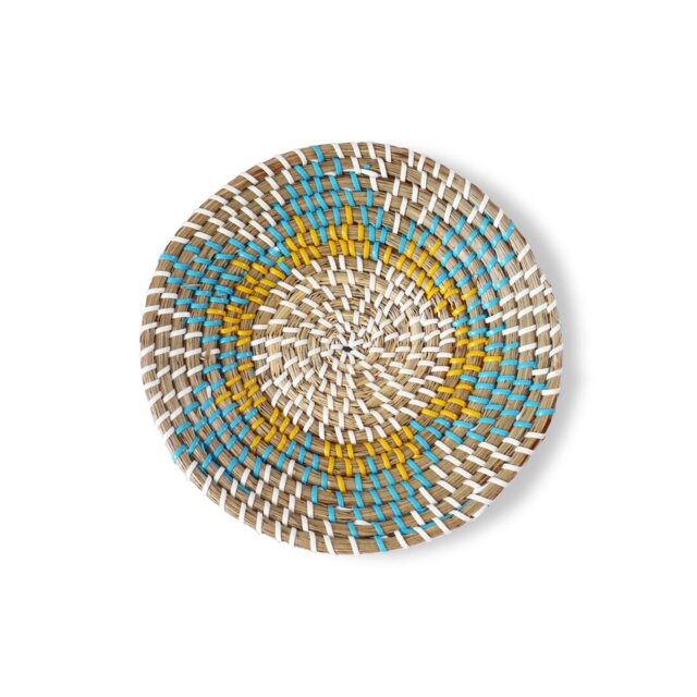 Handmade Boho Abstract Wall Decor on Wicker